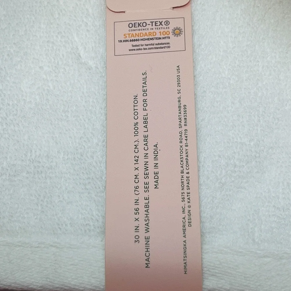 NWT Kate Spade Bath Towel White 30
